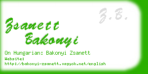 zsanett bakonyi business card